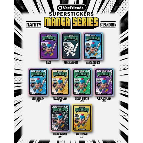 GaryVee Veefriends Manga Sticker x Steph Curry Crossover 18 Boxes-Factory Sealed - Picture 2 of 12